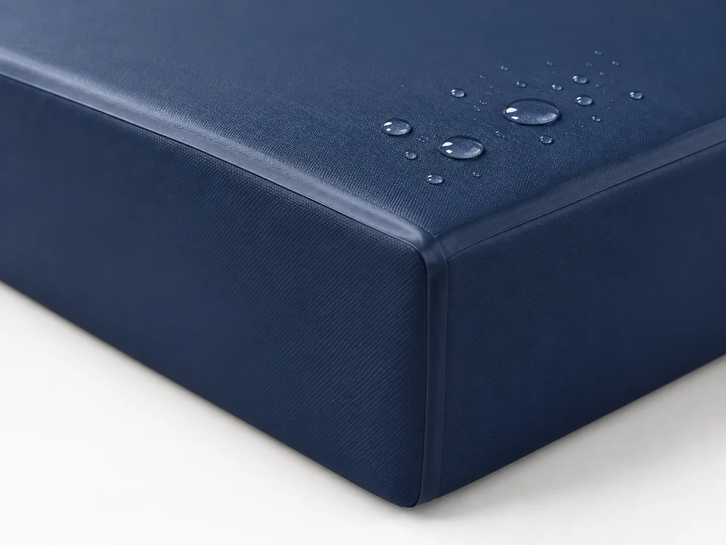 Imagen ilustrativa de una funda termosellada con gotas en la superficie