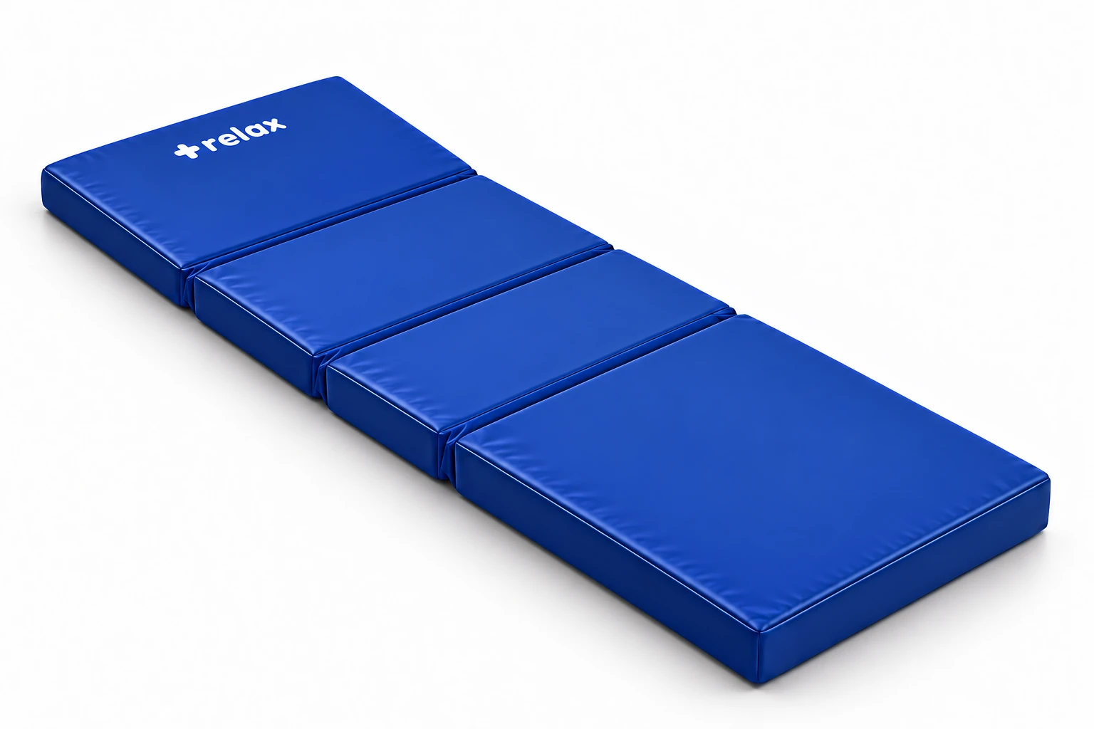 Colchón hospitalario 4FS de cuatro secciones, funda azul