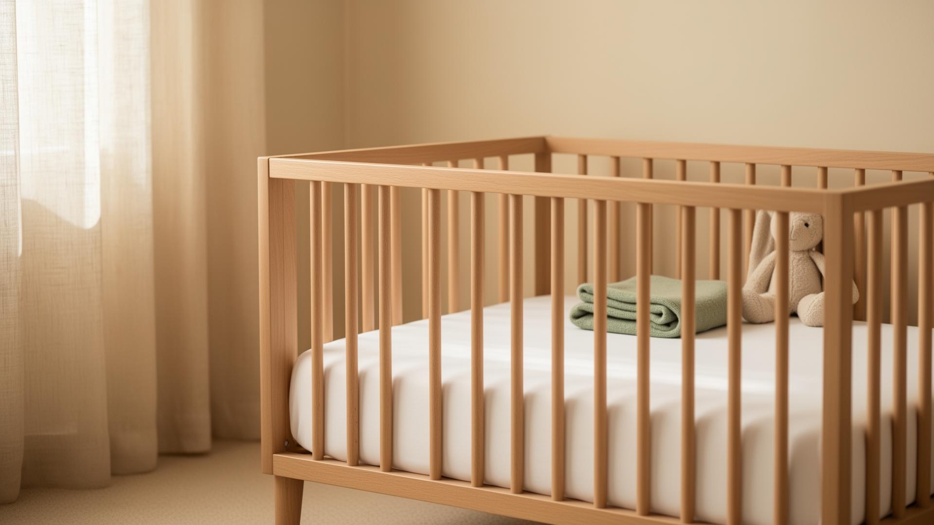 Cuna minimalista con colchón NIDORA AIR para bebé